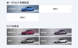 小米新一代SU7官方深度爆料：9款外饰+ 5款内饰+ 6款轮毂