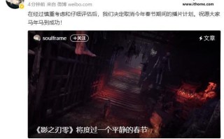 专注最终打磨：《影之刃零》宣布取消春节实机演示