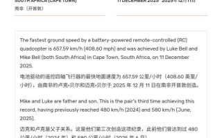 时速659公里！父子档自制3D打印无人机刷新世界纪录