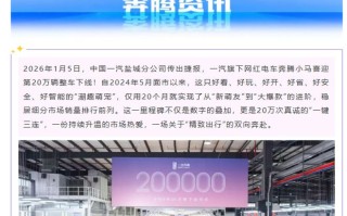 中国一汽第20万辆奔腾小马车型下线，仅用20个月
