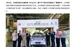 马来西亚首台五菱缤果量产下线