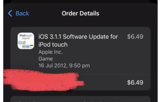 因美国政策 2012 年 iPod touch 更新 iOS 需收费 6.49 美元