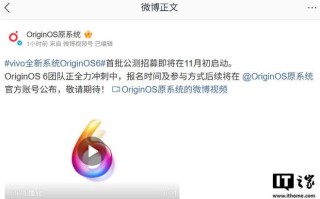 vivo OriginOS 6 首批公测招募 11 月初启动，适配机型已公布